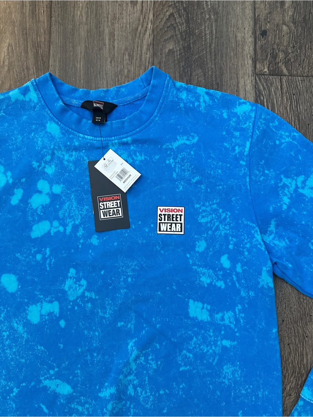 Vision Street Wear Skate Outdoor Preppy Pullover Sweatshirt Men’s Size M Blue